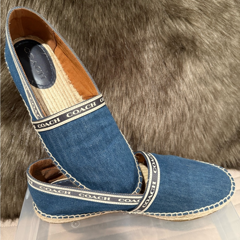 Coach Denim Blue Slip-On Loafers - Picture 2 of 5